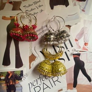 MULTICOLOR INDIAN JHUMKA IN BUNDLE EARING